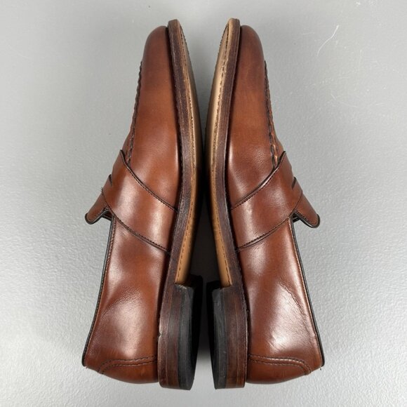 Allen Edmonds Randolph Penny Loafer Shoes Leather Bench Welt Mens 10.5 AA Brown - Picture 5 of 11